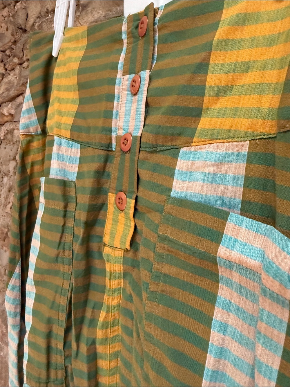 Ace & Jig  Green, Blue and Yellow Maisie Skirt- Mariana size XS 100% Cotton NWT - Picture 3 of 9